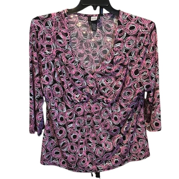 Studio 1940 Women’s Swirl Plus Size Blouse - Picture 1 of 4